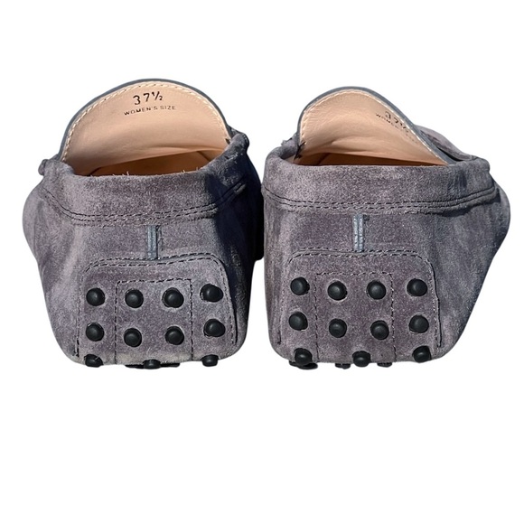 Tod’s Gommino Driving Shoes Gray Suede Euro Size 37.5 US 7.5 Moccasins Mocs tods - Picture 4 of 12